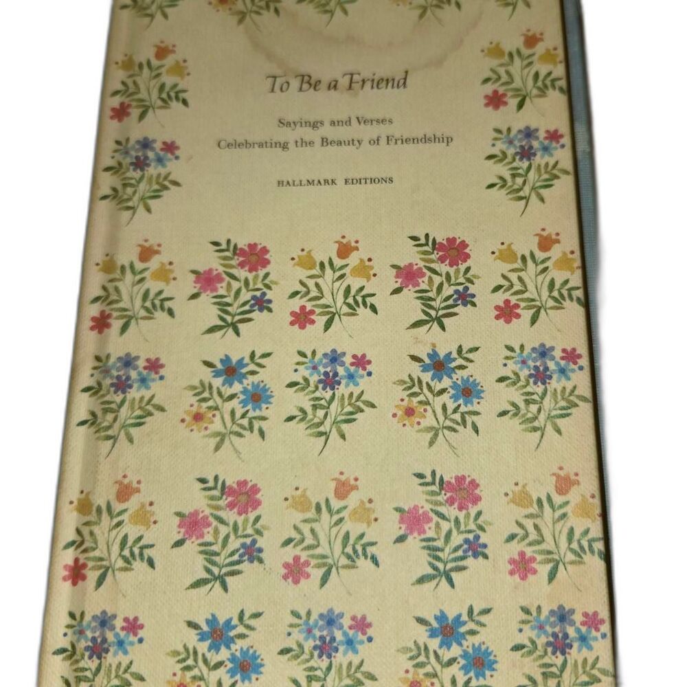 Vintage 1967 Hallmark "To Be A Friend" Hardcover Book poems verses colorful